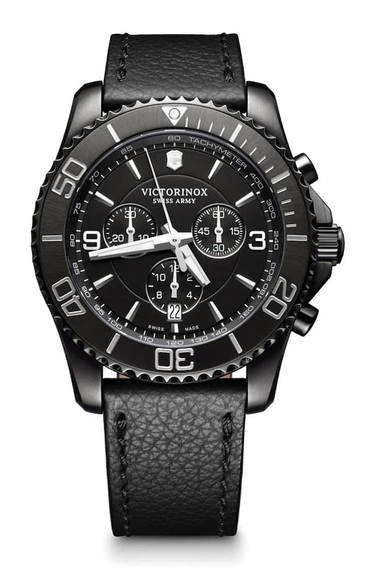 Victorinox Swiss Army 241786 Pusulalı Takvimli 43 mm Siyah Deri Kordon Analog Kol Saati