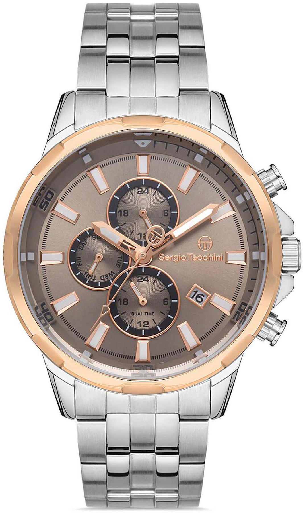 Sergio Tacchini ST.1.10273.4 Takvimli 45 mm Çelik Kordon Analog Kol Saati
