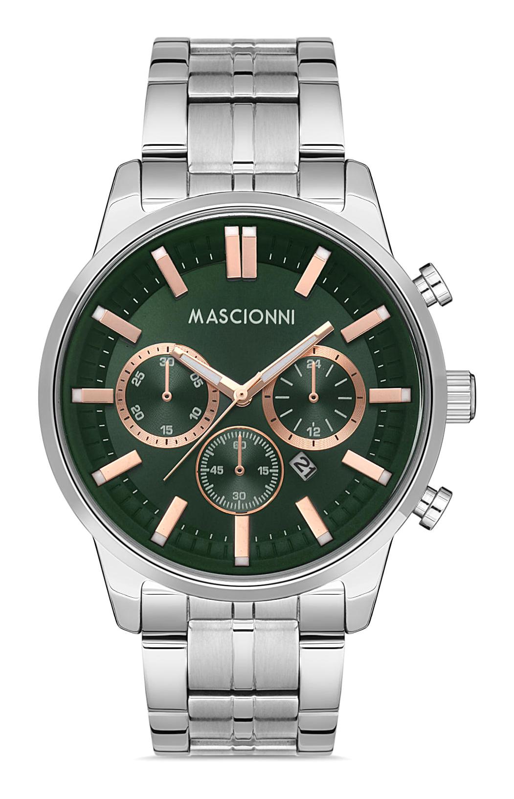 Mascionni M.1.1986.04 Takvimli 42 mm Çelik Kordon Analog Erkek Kol Saati