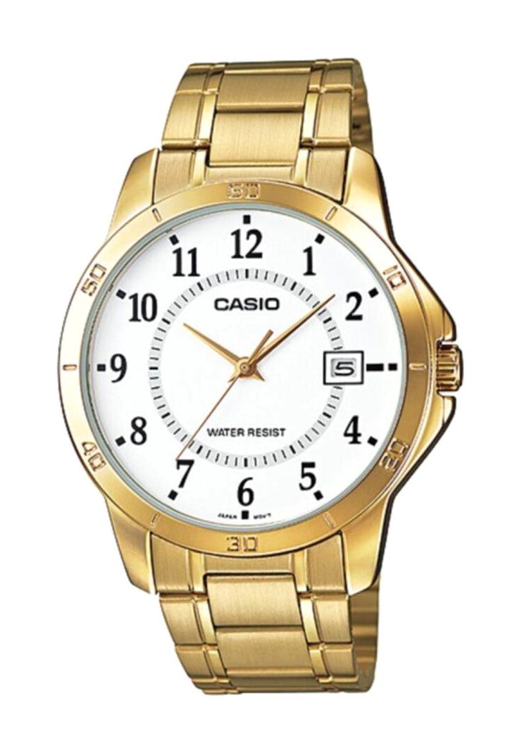Casio MTP-V004G-7BUDF Takvimli 42 mm Altın Çelik Kordon Analog Erkek Kol Saati