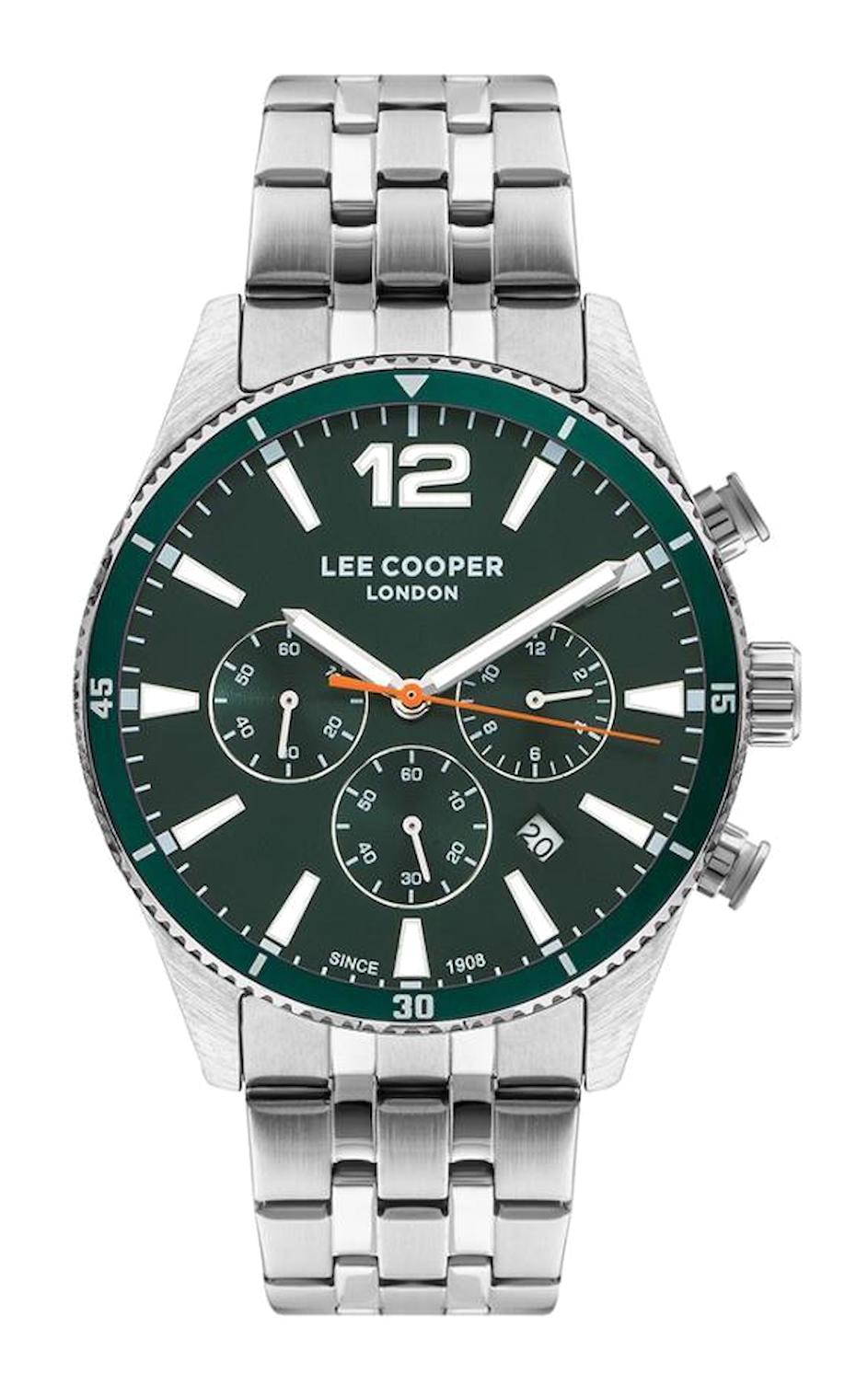 Lee Cooper LC07641.370-NM Takvimli 43 mm Metal Kordon Analog Erkek Kol Saati