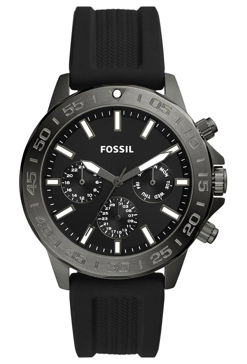 Fossil FBQ2711 Takvimli 45 mm Siyah Silikon Kordon Analog Erkek Kol Saati
