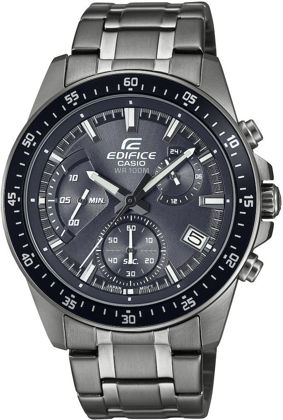Casio EFV-540DC-1CVUDF Takvimli 43.8 mm Siyah Çelik Kordon Analog Erkek Kol Saati