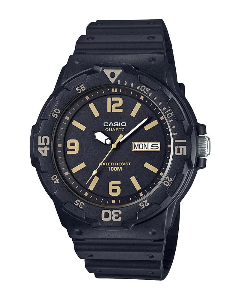 Casio MRW-200H-1B3VDF Takvimli Siyah Çelik Kordon Analog Kol Saati