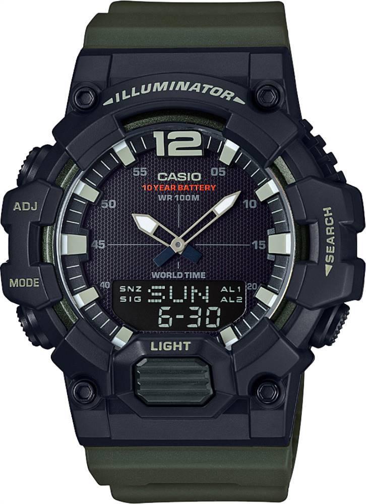 Casio HDC-700-3AVDF Takvimli Yeşil Silikon Kordon Analog Erkek Kol Saati