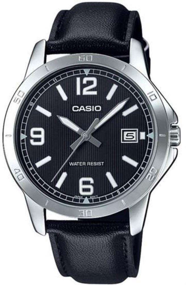 Casio MTP-V004L-1B Takvimli 41 mm Siyah Deri Kordon Analog Kol Saati