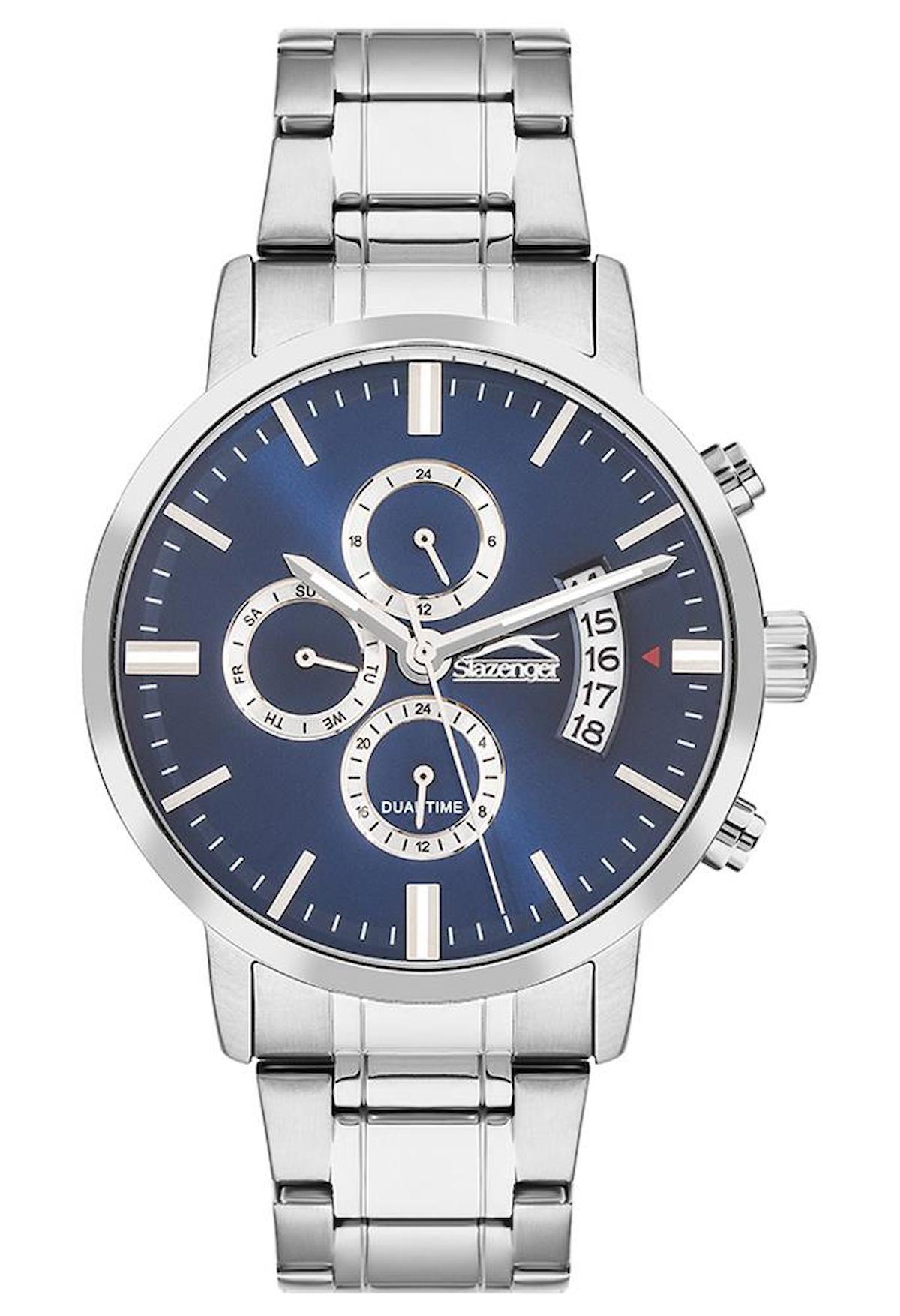Slazenger SL.09.2113.2.06 Takvimli 43 mm Çelik Kordon Analog Erkek Kol Saati