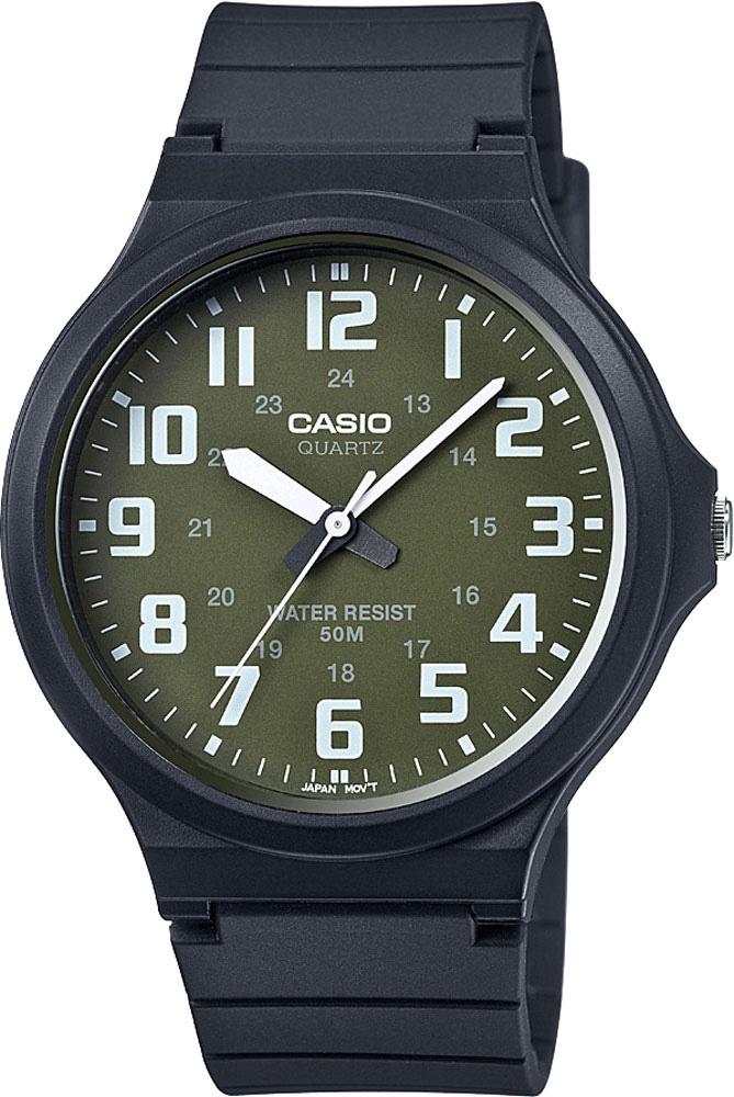 Casio MW-240-3B 44 mm Siyah Silikon Kordon Analog Kol Saati