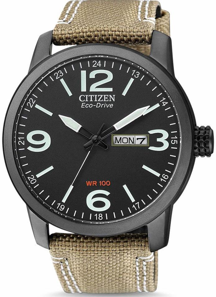 Citizen BM8476-23EE Takvimli 42 mm Kahverengi Kanvas Kordon Analog Erkek Kol Saati