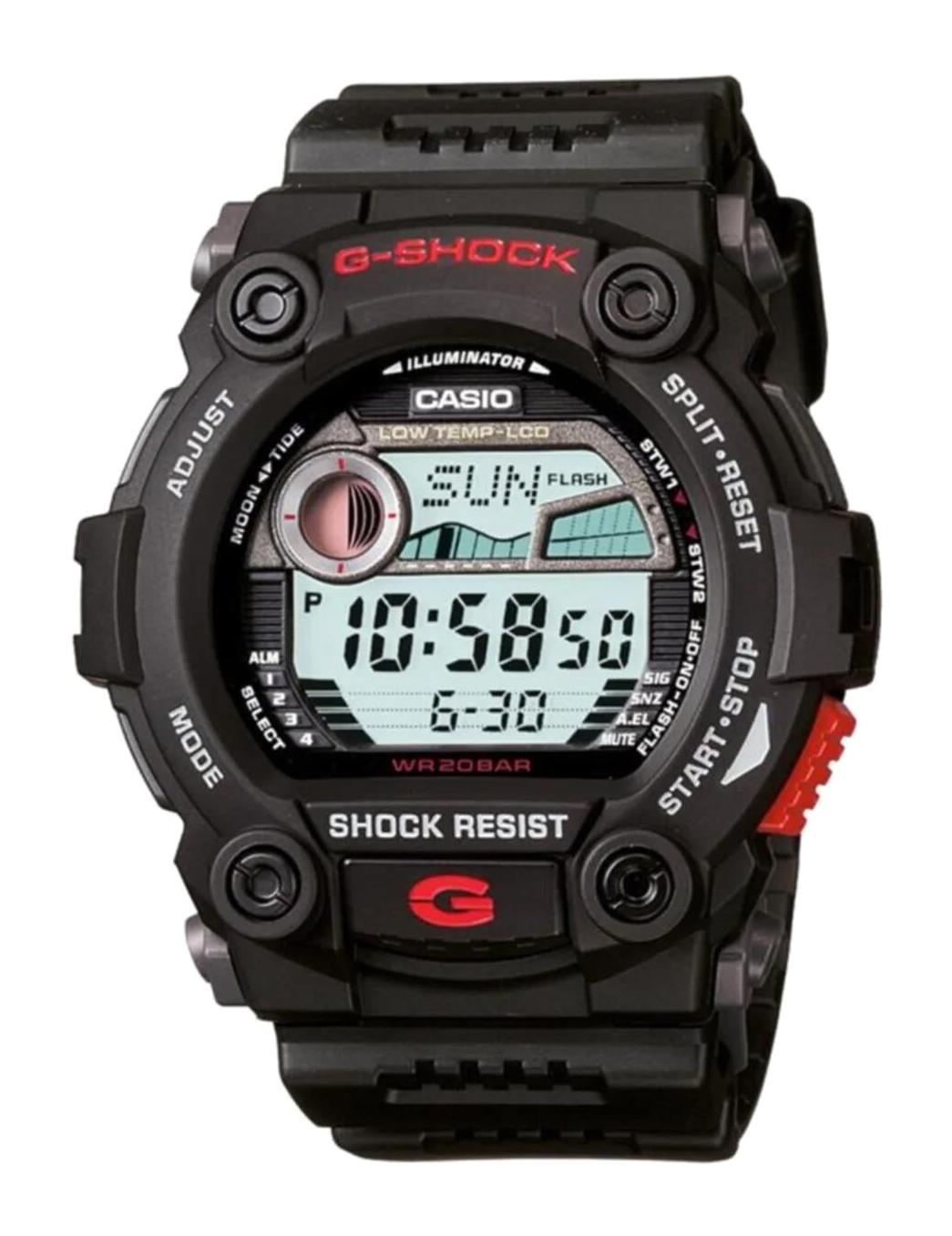 Casio G-7900-1DR Takvimli Siyah Silikon Kordon Dijital Erkek Kol Saati