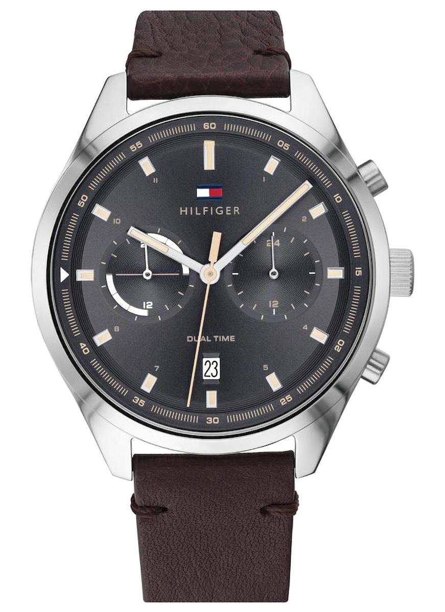 Tommy Hilfiger TH1791729 Takvimli 44 mm Kahverengi Deri Kordon Analog Erkek Kol Saati