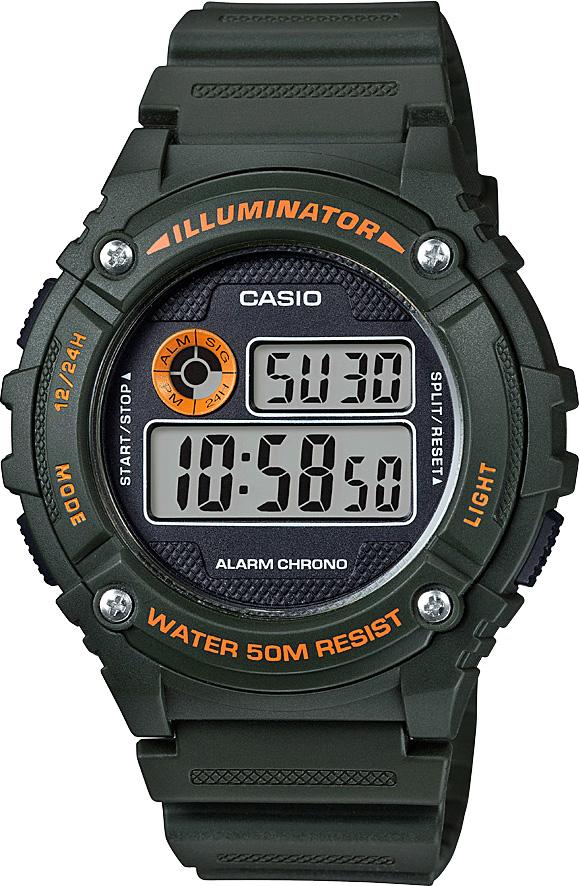 Casio W-216H-3BVDF Takvimli Siyah Silikon Kordon Dijital Erkek Kol Saati