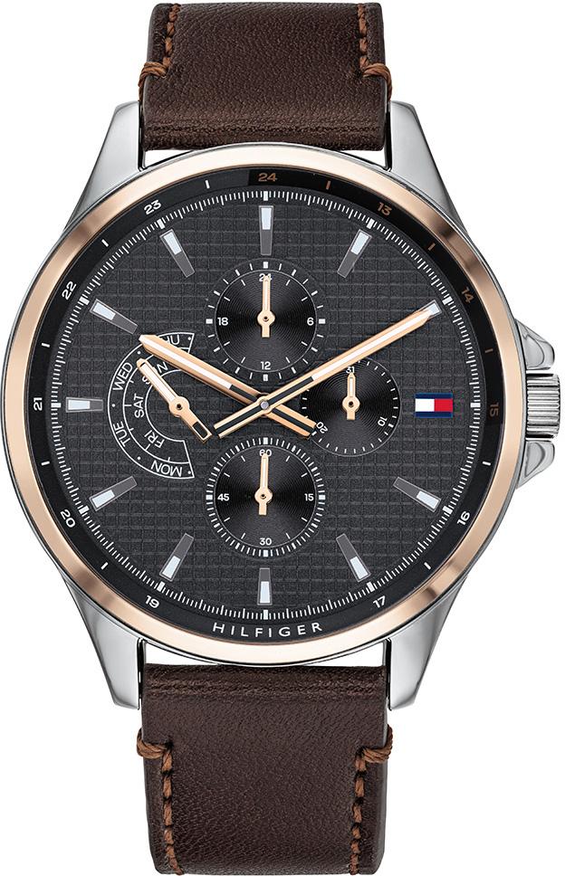 Tommy Hilfiger TH1791615 Takvimli 44 mm Kahverengi Deri Kordon Analog Erkek Kol Saati