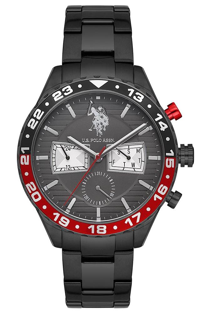 U.S. Polo Assn USPA1037-05 Takvimli 44 mm Antrasit Çelik Kordon Analog Erkek Kol Saati