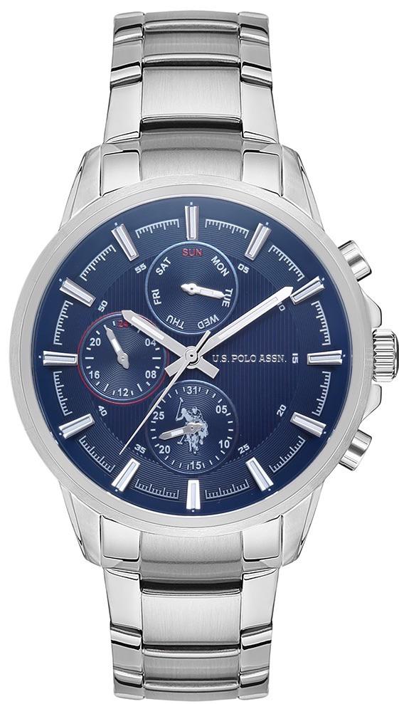 U.S. Polo Assn USPA1016-05 Takvimli 44 mm Çelik Kordon Analog Erkek Kol Saati