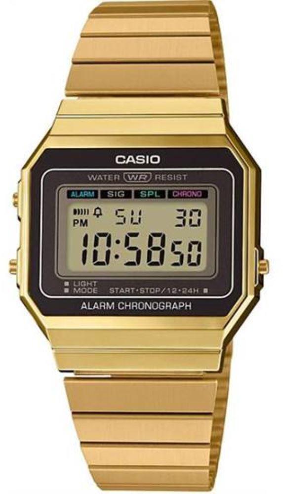 Casio A700WG-9ADF Takvimli 35.5 mm Altın Çelik Kordon Analog Erkek Kol Saati