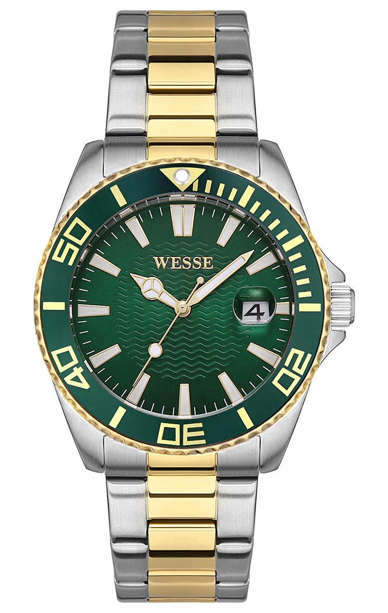 Wesse WWG207108 Takvimli 42 mm Altın-Çelik Kordon Analog Erkek Kol Saati