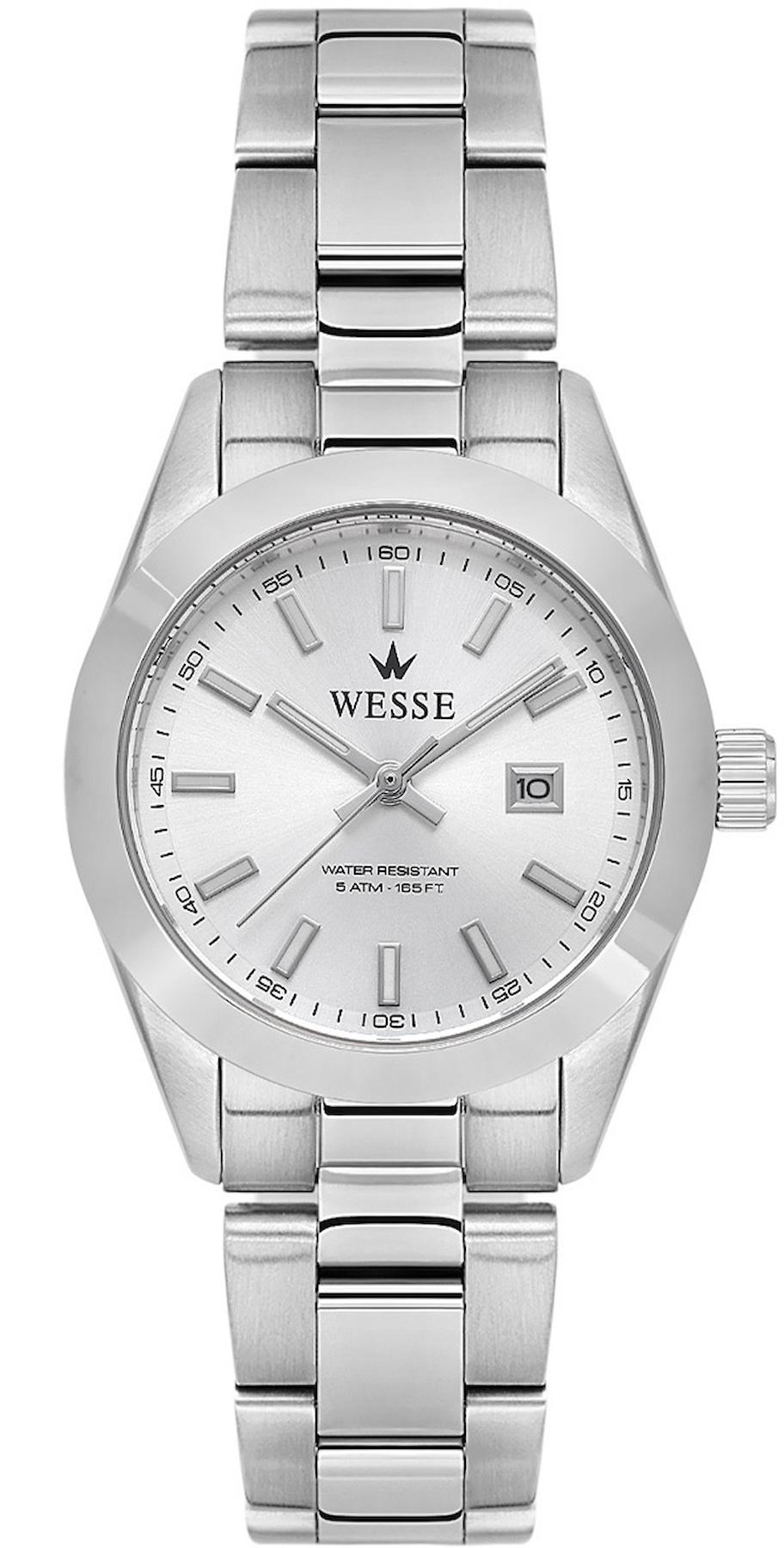 Wesse WWL111801 Takvimli 35 mm Çelik Kordon Analog Erkek Kol Saati