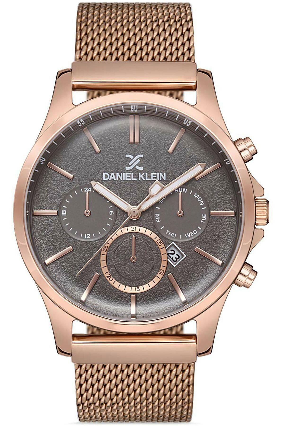 Daniel Klein DK012347N-03 Takvimli 43 mm Rose Gold Metal Kordon Analog Erkek Kol Saati