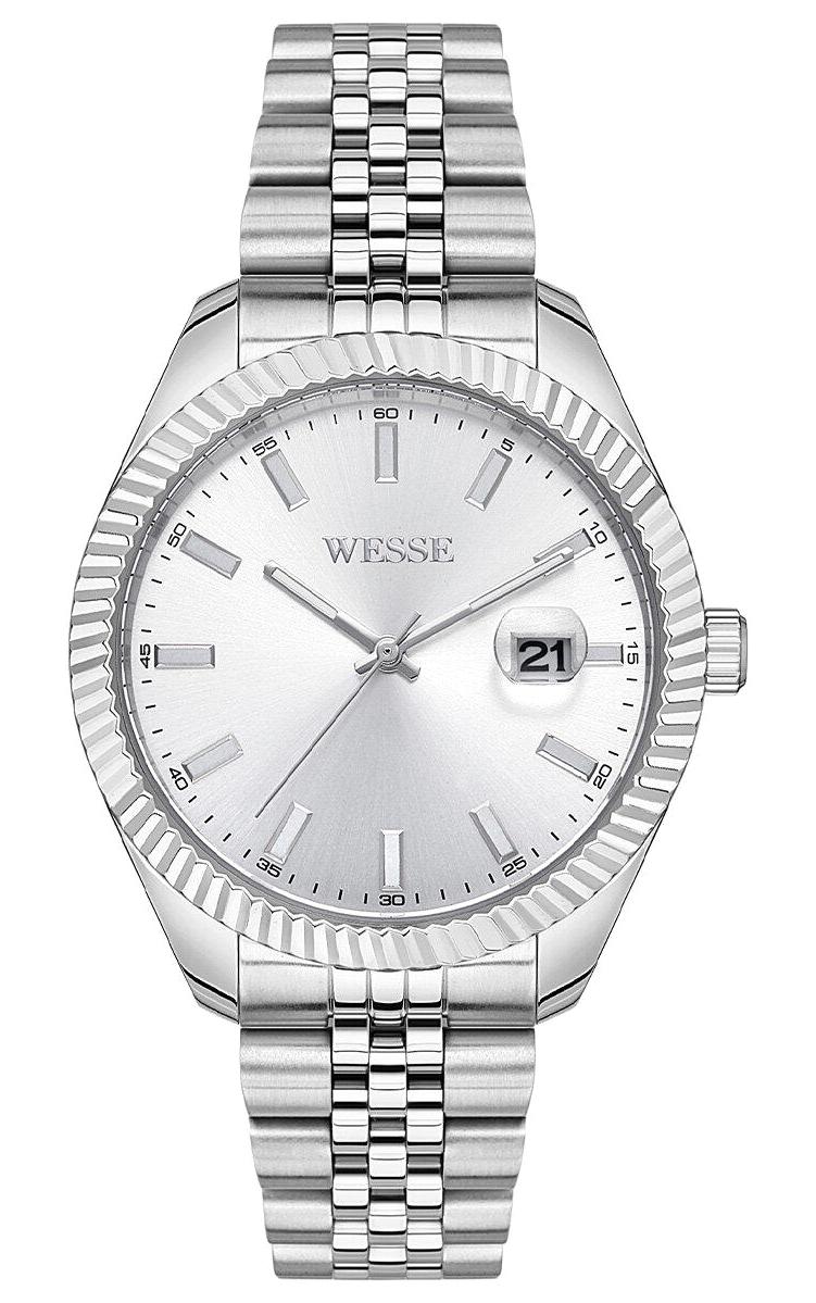 Wesse WWG208202 Takvimli 43 mm Çelik Kordon Analog Erkek Kol Saati