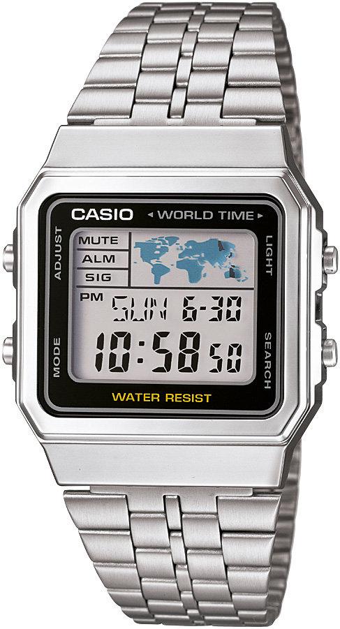 Casio CAS.A500WA-1DF Takvimli Çelik Kordon Dijital Kol Saati
