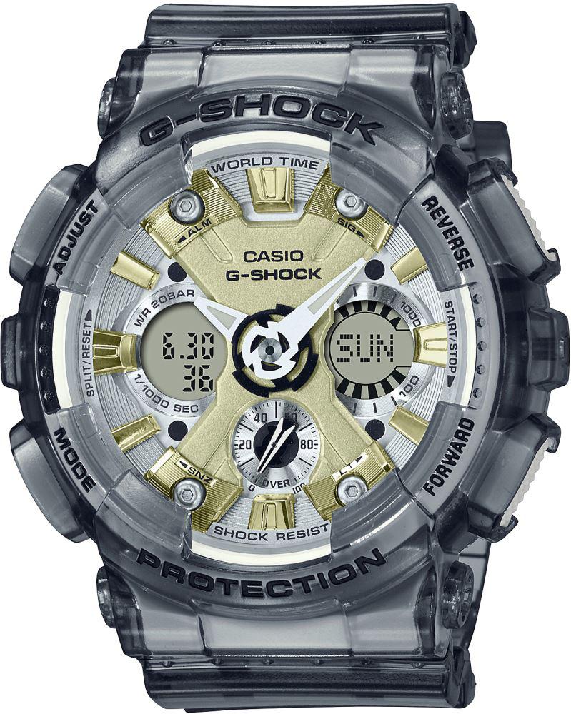 Casio GMA-S120GS-8ADR Takvimli 46-50 mm Füme Silikon Kordon Analog Kol Saati