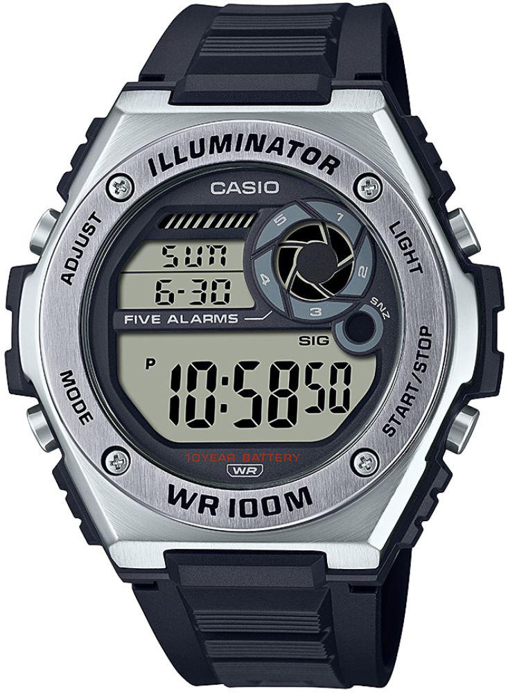 Casio MWD-100H-1AVDF Takvimli Siyah Silikon Kordon Dijital Erkek Kol Saati