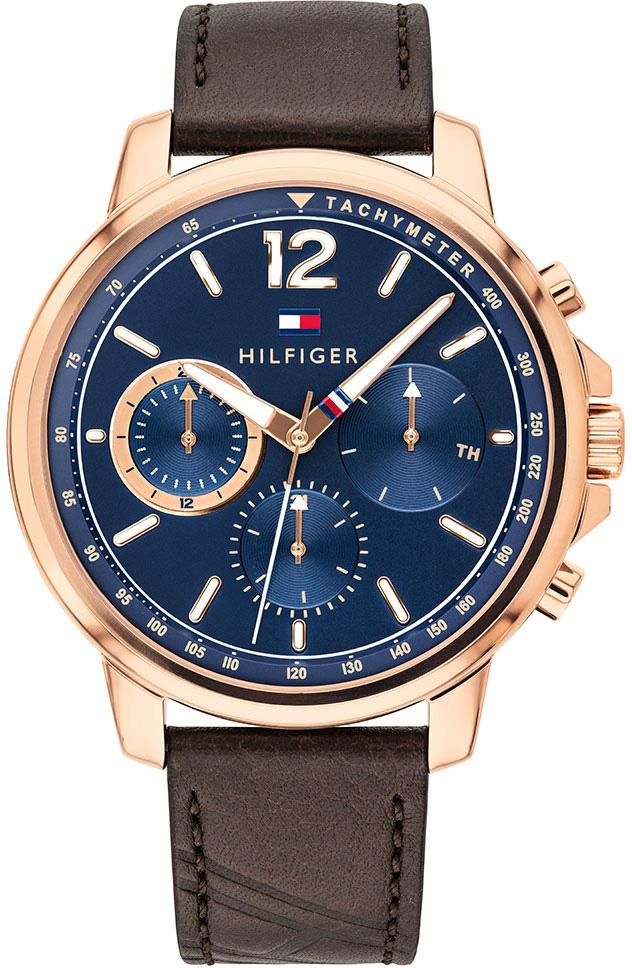 Tommy Hilfiger TH1791532 Takvimli 44 mm Kahverengi Deri Kordon Analog Kol Saati