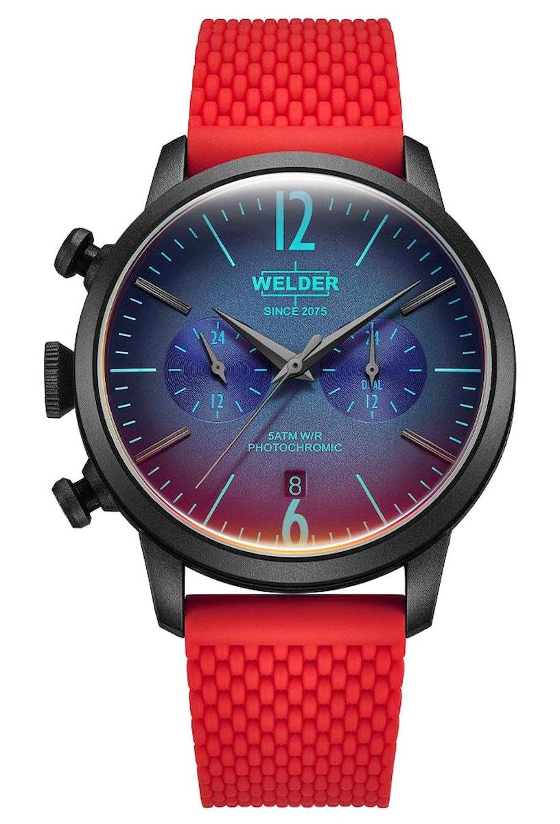 Welder Watch WWRP503 Pusulalı Takvimli 45 mm Kırmızı Silikon Kordon Analog Erkek Kol Saati