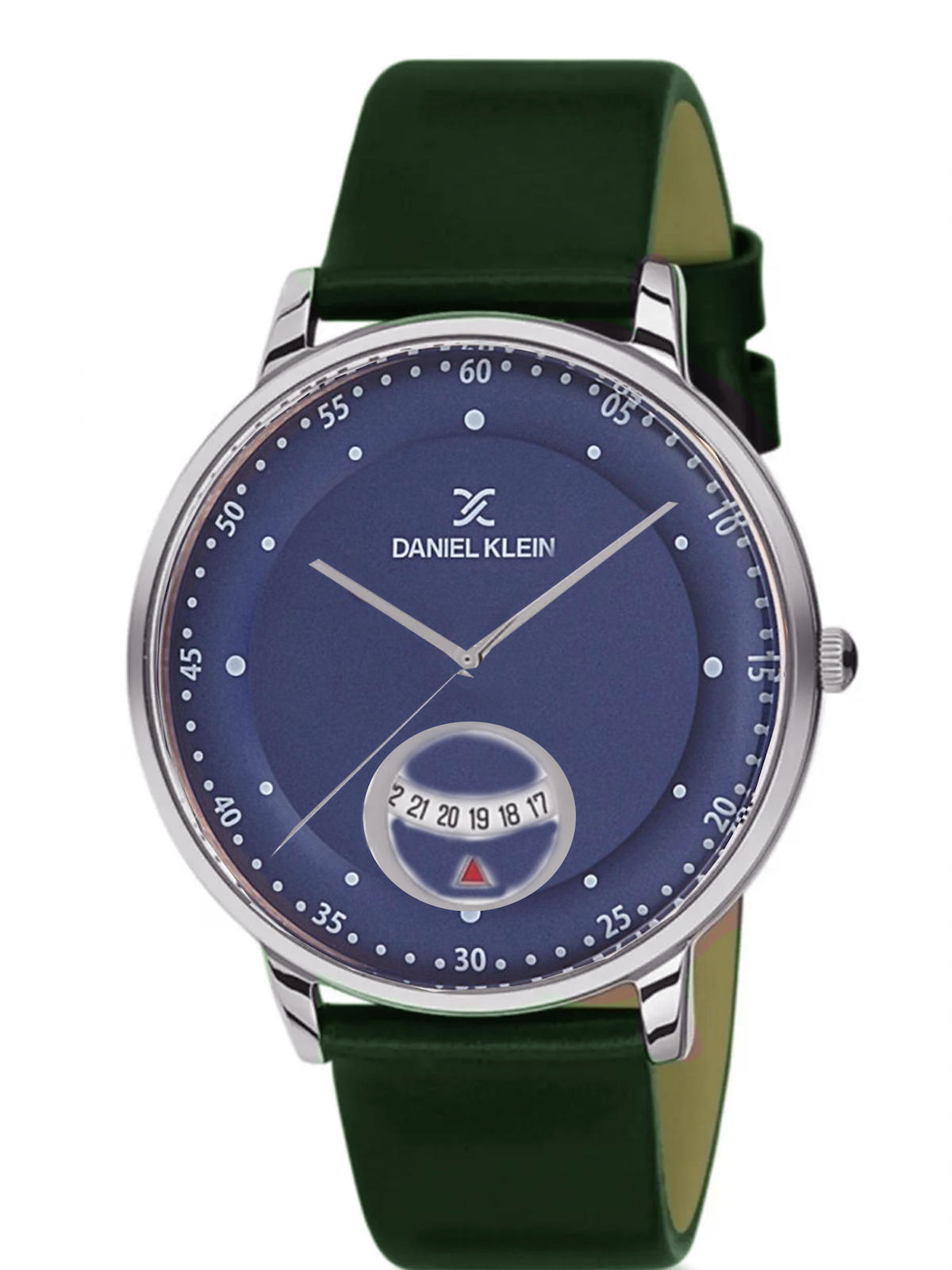 Daniel Klein DK101-011504K Takvimli 42 mm Yeşil Deri Kordon Analog Erkek Kol Saati