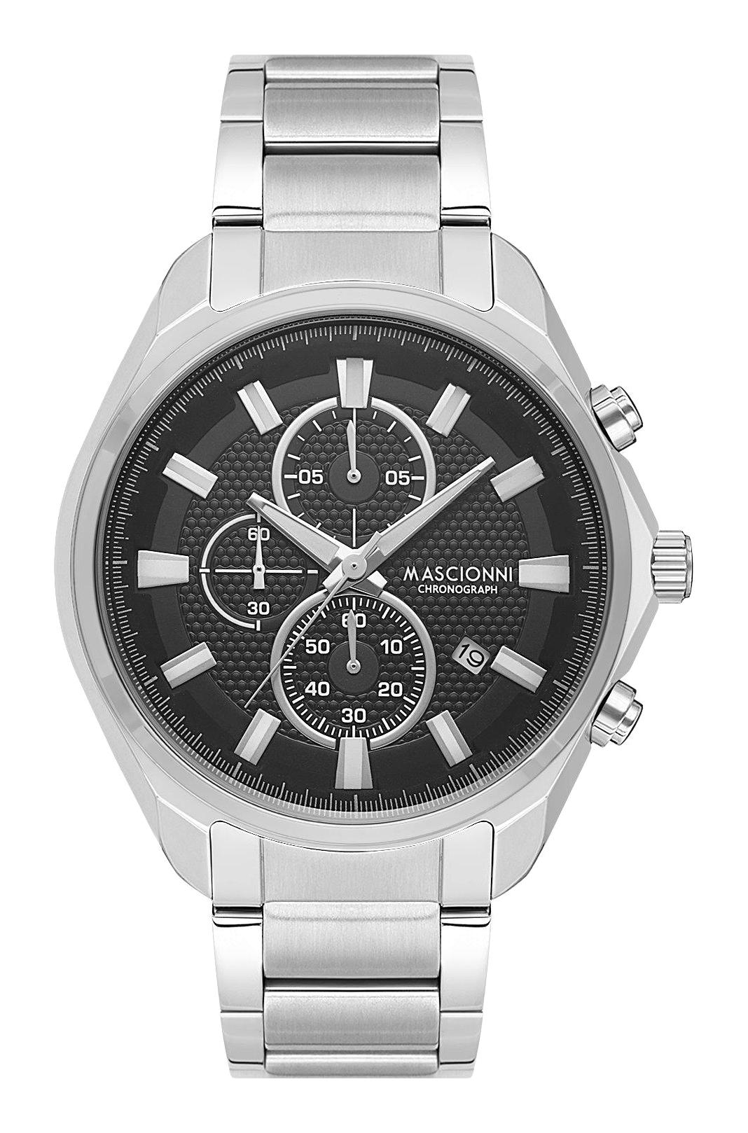 Mascionni M.1.1219.02 Takvimli 44 mm Çelik Kordon Analog Erkek Kol Saati