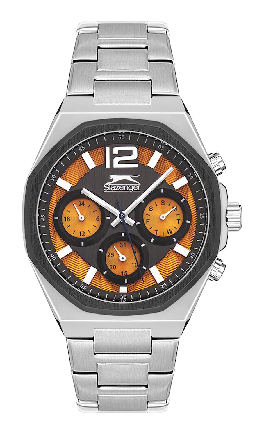 Slazenger SL.09.2106.2.08 Takvimli 44 mm Çelik Kordon Analog Erkek Kol Saati