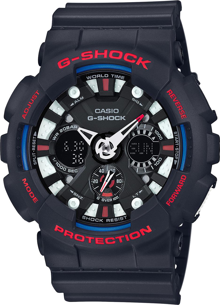Casio GA-120TR-1A Takvimli 51.2 mm Siyah Silikon Kordon Analog Kol Saati