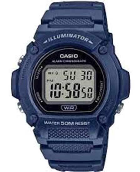Casio W-219H-2AVDF Takvimli Lacivert Silikon Kordon Dijital Erkek Kol Saati