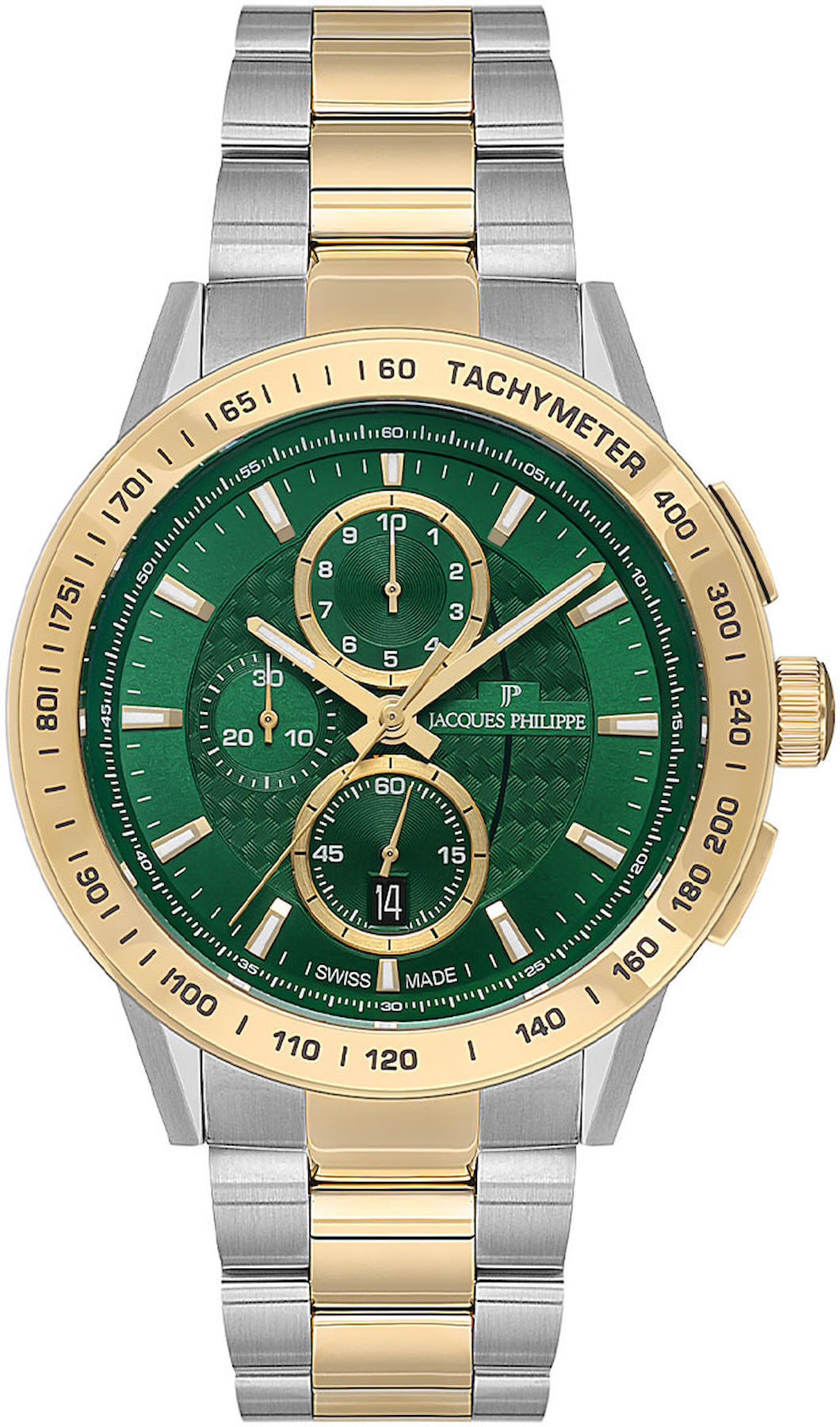 Jacques Philippe JPQGC2873X8 Takvimli 43 mm Çelik Kordon Analog Erkek Kol Saati