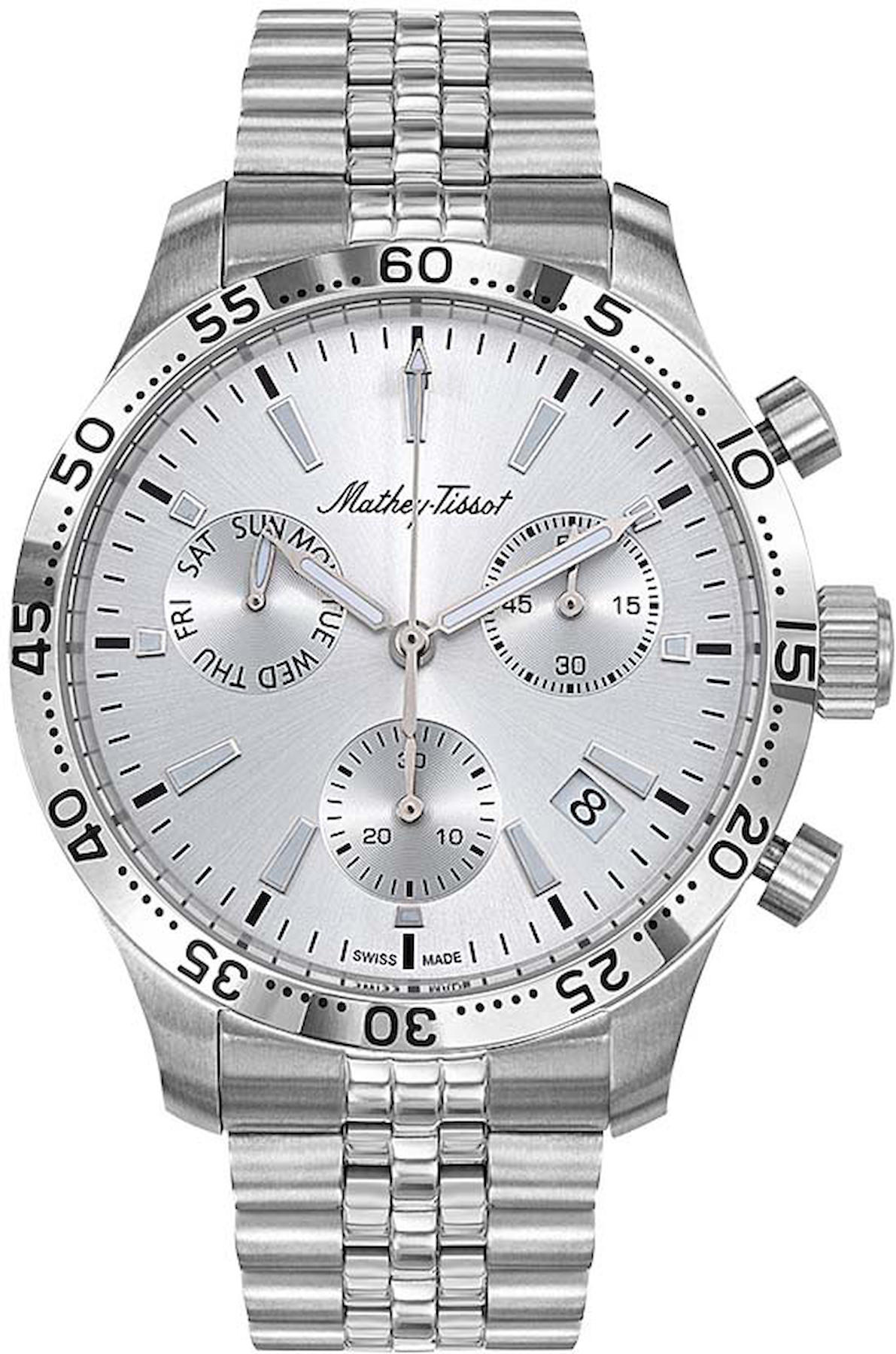 Tissot H1822CHAS Takvimli 44 mm Çelik Kordon Analog Kol Saati