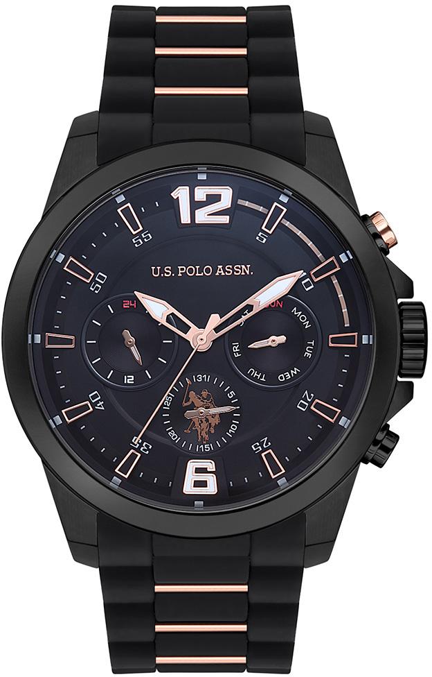 U.S. Polo Assn USPA1009-06 Takvimli 46 mm Siyah Silikon Kordon Analog Erkek Kol Saati