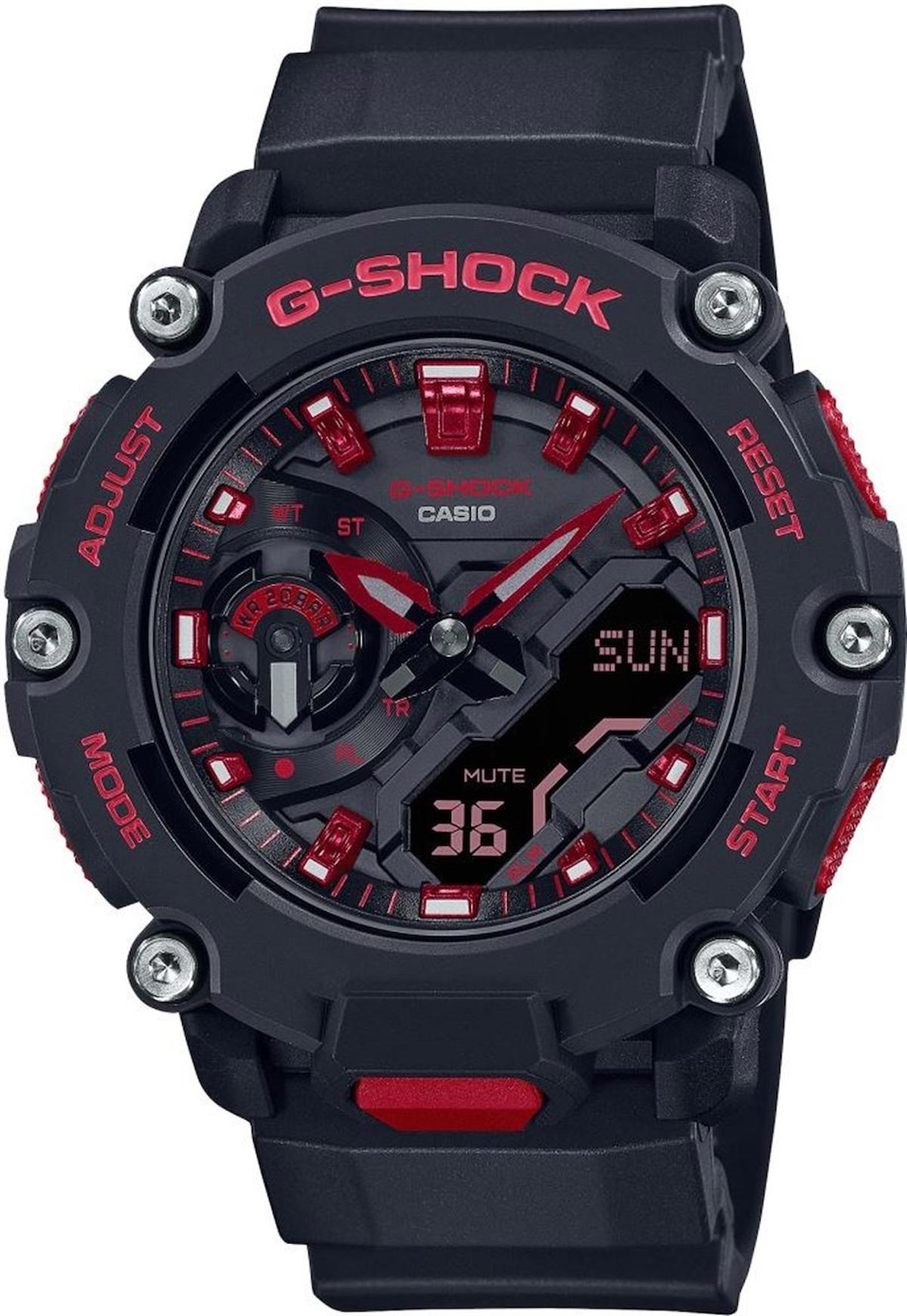 Casio GA-2200BNR-1ADR Takvimli 47.1 mm Siyah Çelik Kordon Analog Kol Saati