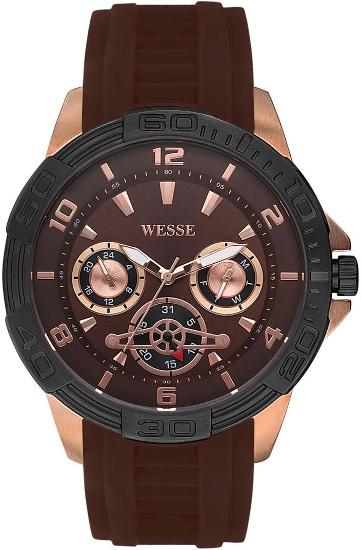 Wesse WWG202603 Pusulalı Takvimli 46 mm Kahverengi Silikon Kordon Analog Kol Saati