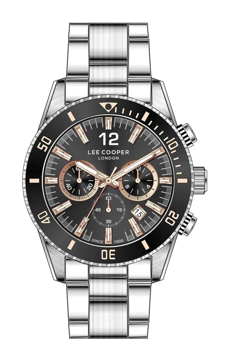 Lee Cooper LC07629.350-NM Takvimli Çelik Kordon Analog Erkek Kol Saati