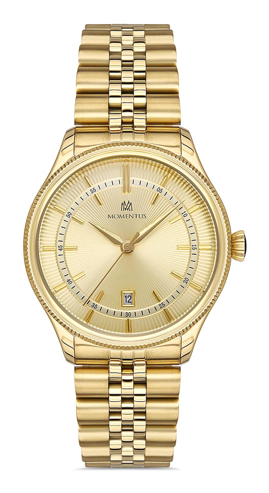 Momentus CM139G-08SG Takvimli 44 mm Çelik Kordon Analog Erkek Kol Saati