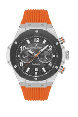 Daniel Klein DK.1.13615.4 Takvimli 45 mm Turuncu Silikon Kordon Analog Erkek Kol Saati