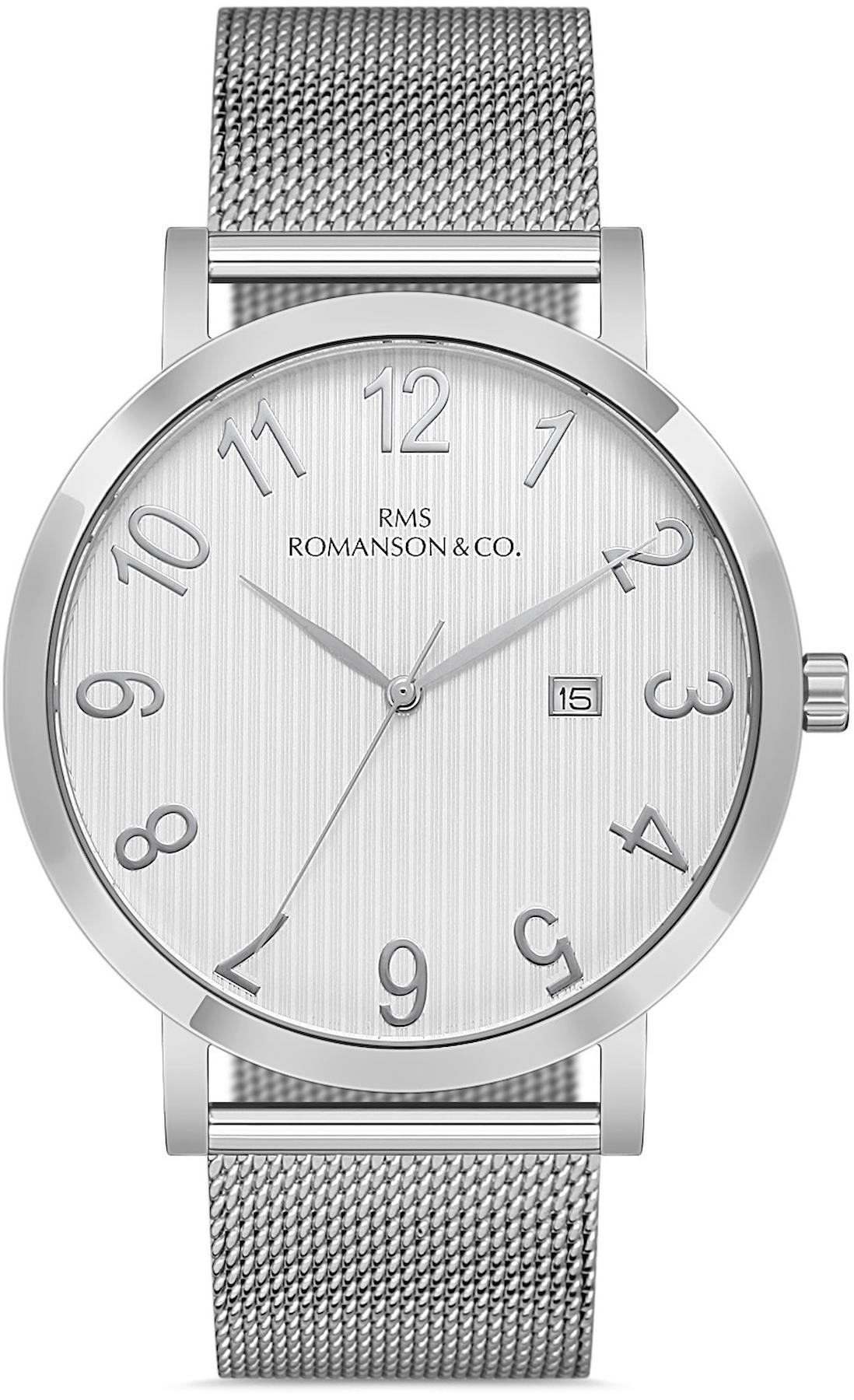 Romanson RMS.1.AG1345.16 Takvimli 42 mm Çelik Kordon Analog Kol Saati