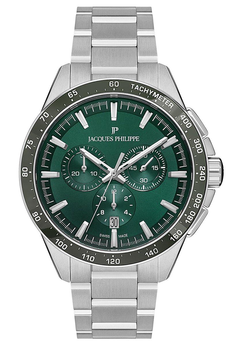 Jacques Philippe JPQGC2513X6 Takvimli 42 mm Çelik Kordon Analog Erkek Kol Saati