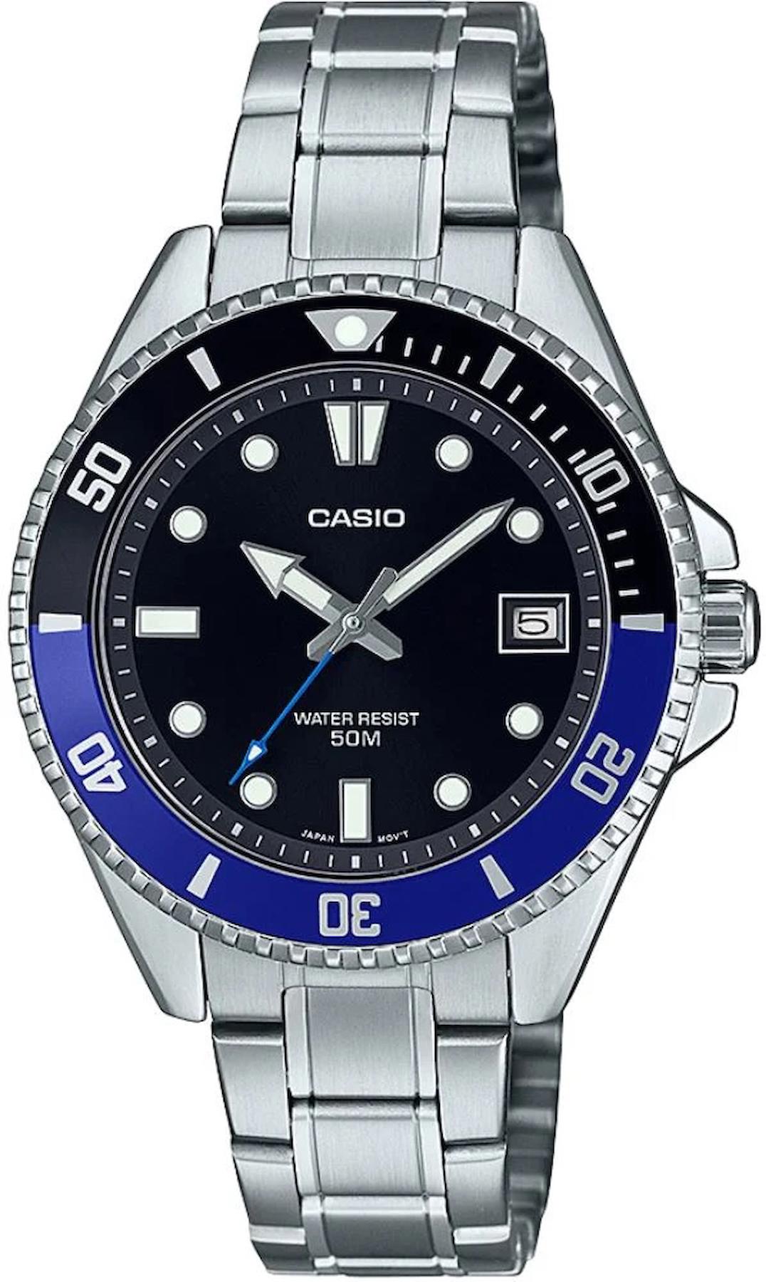 Casio MDV-10D-1A2VDF Takvimli 39 mm Çelik Kordon Analog Erkek Kol Saati