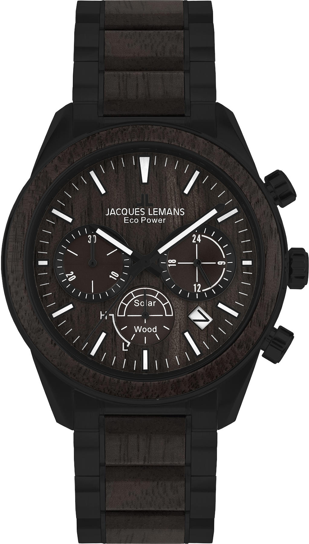 Jacques Lemans 1-2115M Pusulalı Takvimli 44 mm Siyah Çelik Kordon Analog Kol Saati