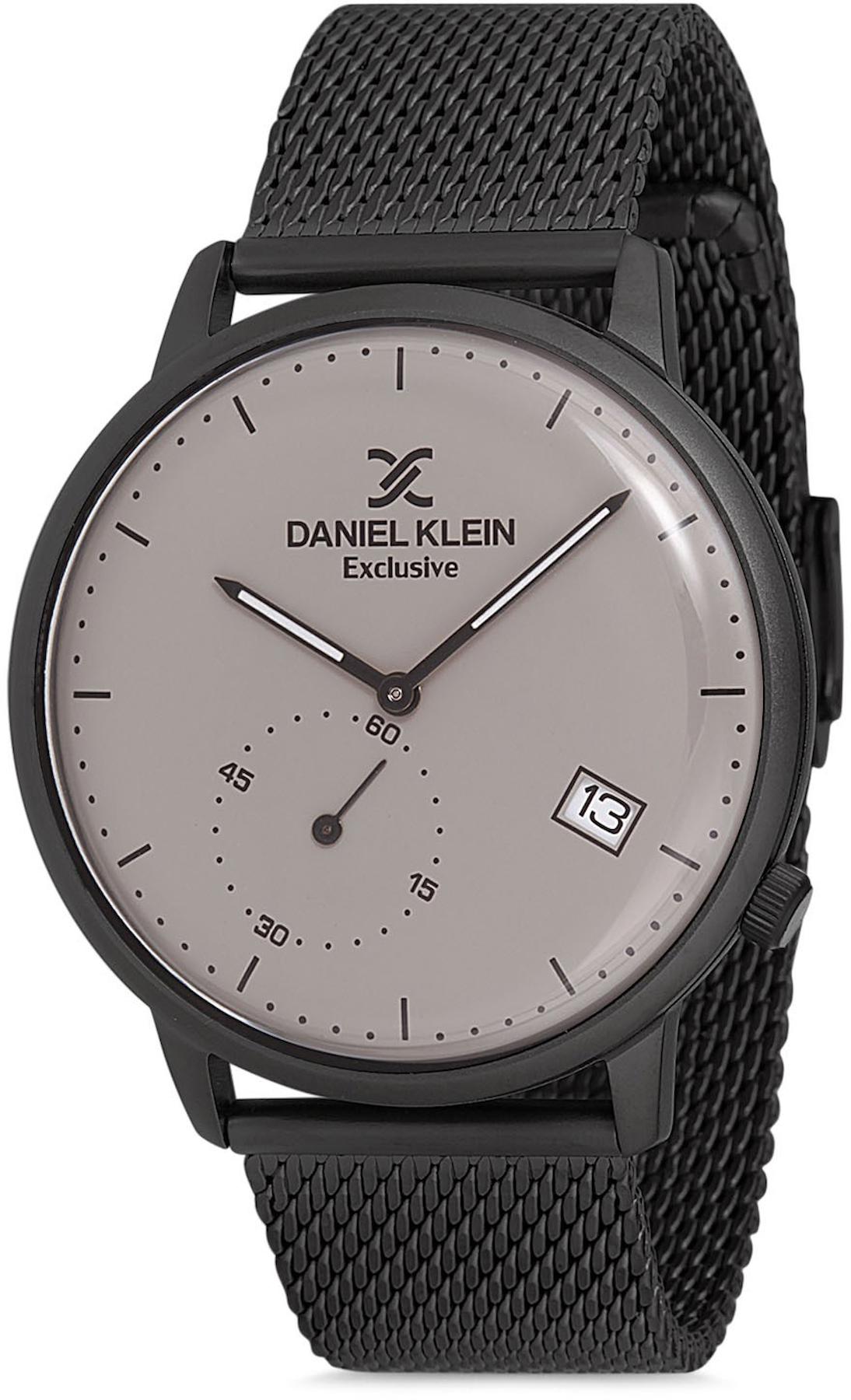 Daniel Klein DK.1.12591.5 Takvimli 42 mm Siyah Metal Kordon Analog Kol Saati