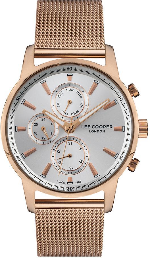Lee Cooper LC07105.430 Takvimli 41-45 mm Rose Gold Çelik Kordon Analog Erkek Kol Saati