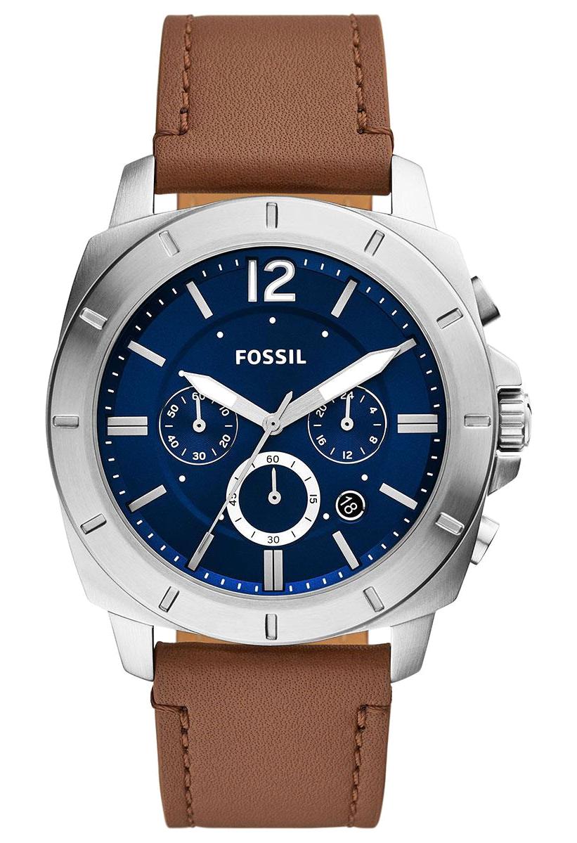Fossil BQ2819 Takvimli 45 mm Kahverengi Çelik Kordon Analog Erkek Kol Saati