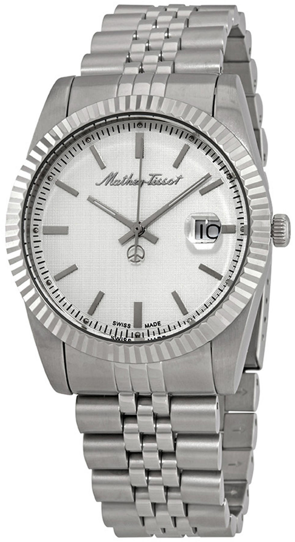 Mathey-Tissot H810AI Takvimli 40 mm Çelik Kordon Analog Kol Saati